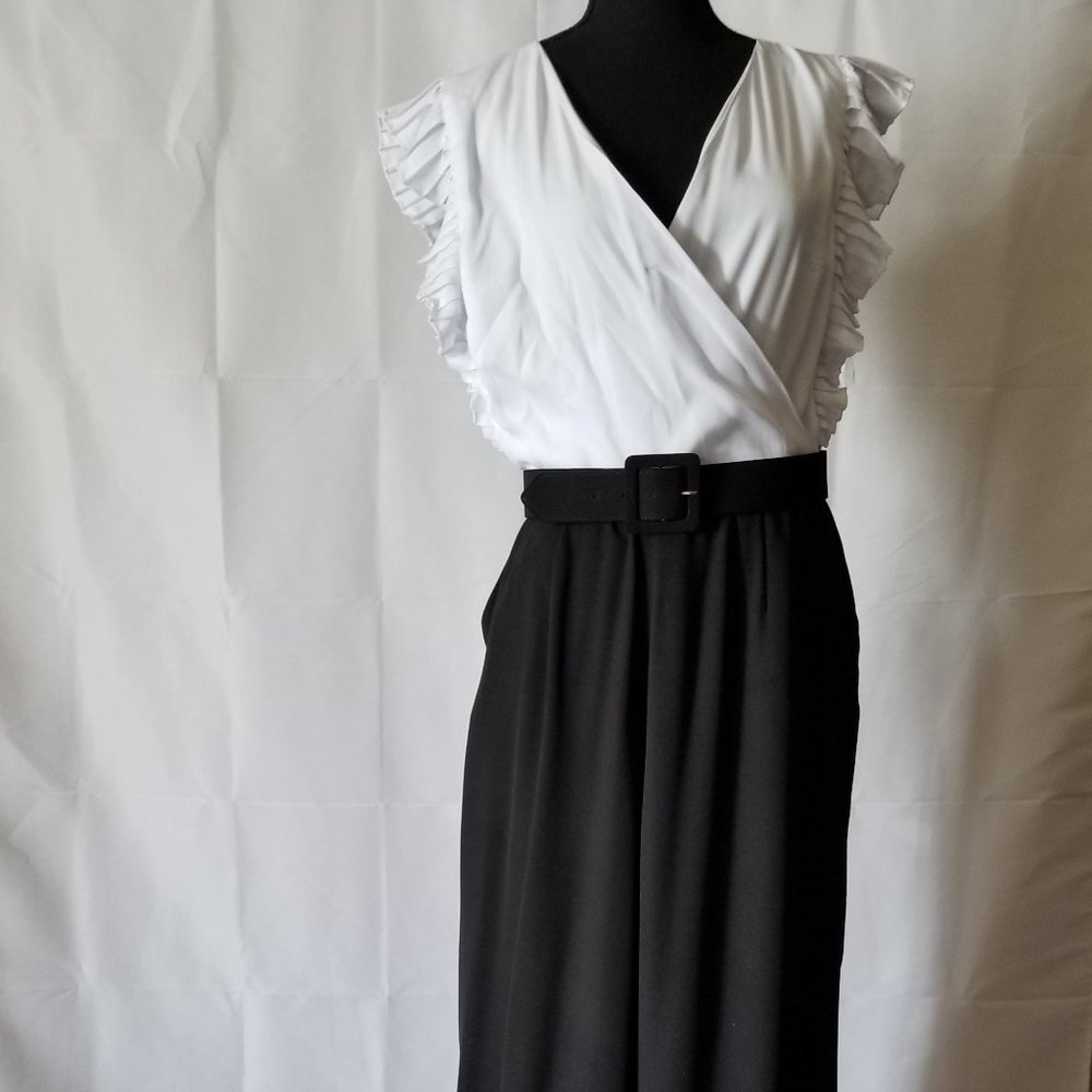 Black and White Pant Jumpsuit by NY & Company